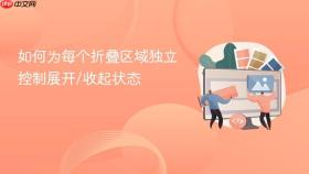 如何为每个折叠区域独立控制展开/收起状态