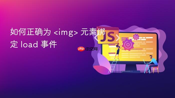 如何正确为 <img> 元素绑定 load 事件
