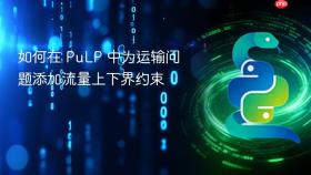如何在 PuLP 中为运输问题添加流量上下界约束