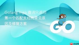 Golang mgo 查询只返回第一个匹配文档的常见原因及修复方案