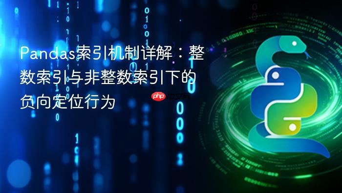 Pandas索引机制详解:整数索引与非整数索引下的负向定位行为