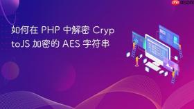 如何在 PHP 中解密 CryptoJS 加密的 AES 字符串