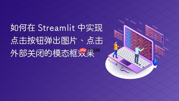 如何在 Streamlit 中实现点击按钮弹出图片、点击外部关闭的模态框效果