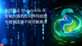 如何防止 Matplotlib 在含缺失值的时间序列绘图中错误连接不相邻数据点