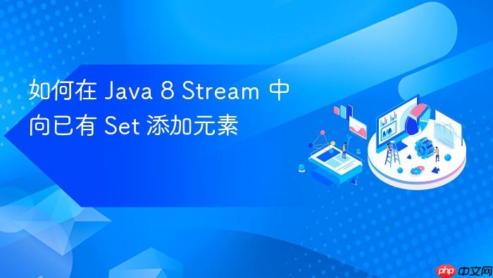 如何在 Java 8 Stream 中向已有 Set 添加元素