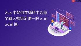 Vue 中如何在循环中为每个输入框绑定唯一的 v-model 值
