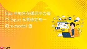 Vue 中如何在循环中为每个 input 元素绑定唯一的 v-model 值
