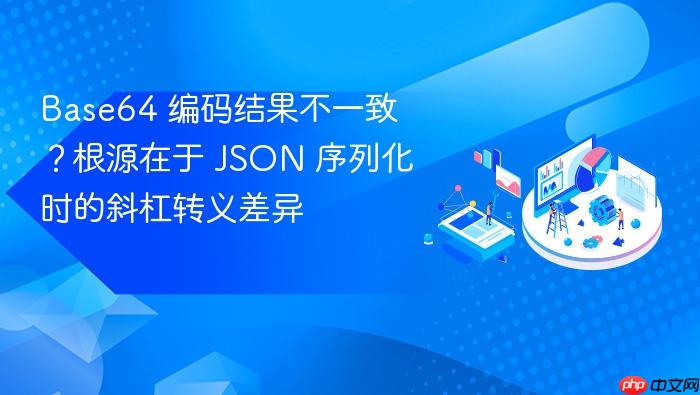 Base64 编码结果不一致?根源在于 JSON 序列化时的斜杠转义差异
