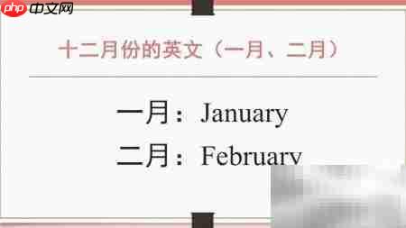 12月英文怎么说