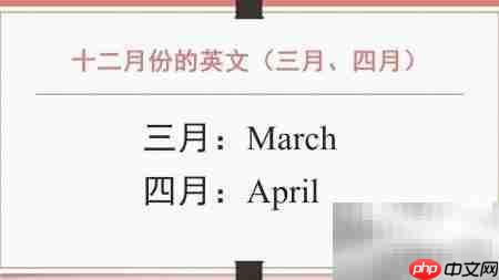 12月英文怎么说