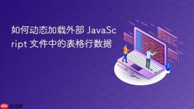 如何动态加载外部 JavaScript 文件中的表格行数据