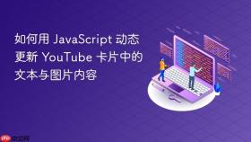 如何用 JavaScript 动态更新 YouTube 卡片中的文本与图片内容