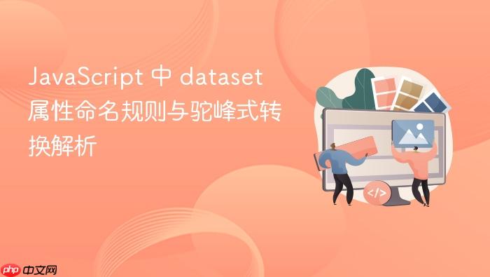 JavaScript 中 dataset 属性命名规则与驼峰式转换解析