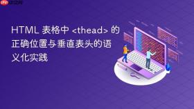 HTML 表格中 <thead> 的正确位置与垂直表头的语义化实践
