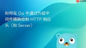 如何在 Go 中通过外层中间件精确控制 HTTP 响应头(如 Server)