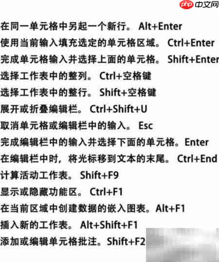 Office办公快捷键速查