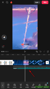 剪映手机版设置将视频中的音频分离出来并删除的方法