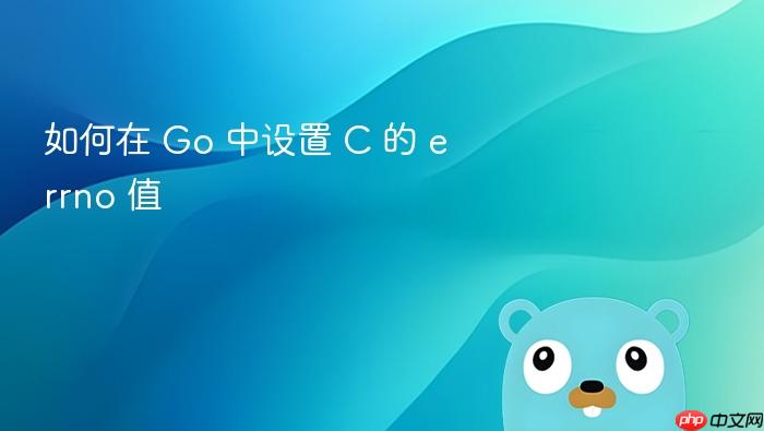 如何在 Go 中设置 C 的 errno 值