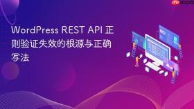 WordPress REST API 正则验证失效的根源与正确写法