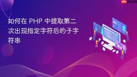 如何在 PHP 中提取第二次出现指定字符后的子字符串
