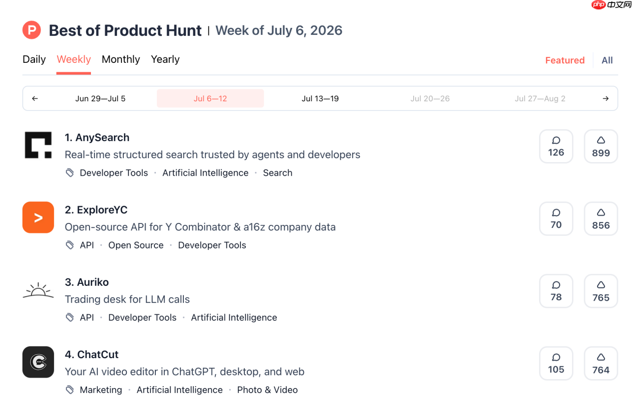 AnySearch 登顶 Product Hunt:Agent 时代,搜索正在成为新的基础设施