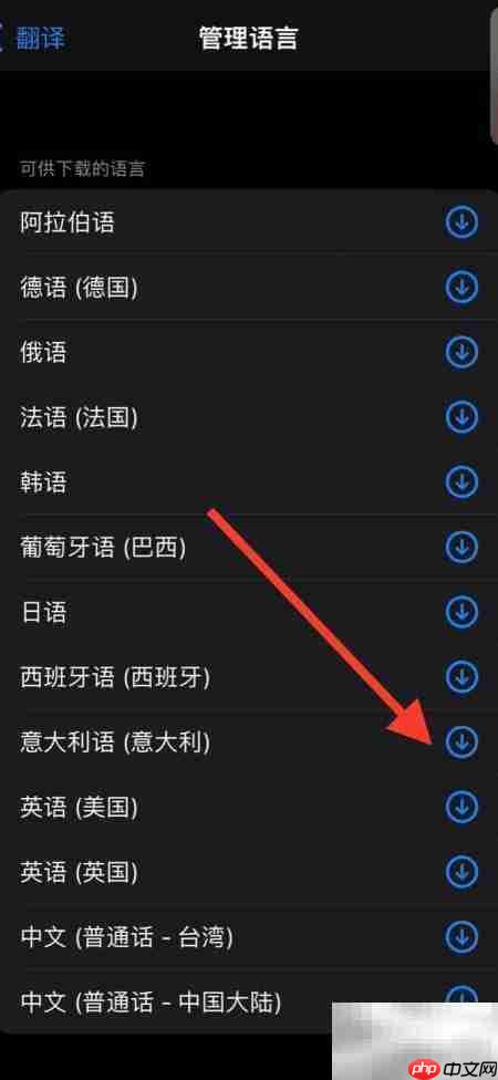 iPhone手机翻译意大利语下载