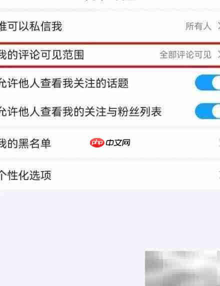 最右评论隐私设置方法