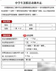Word ActiveX控件问卷制作