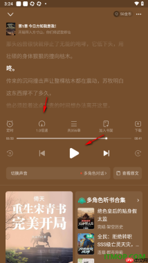 书旗小说手机版设置听书时切换语音朗读音色的方法