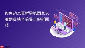 如何动态更新导航圆点以准确反映当前显示的新闻项
