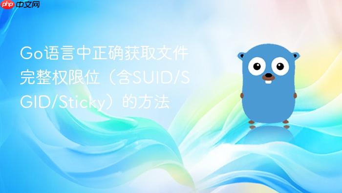 Go语言中正确获取文件完整权限位(含SUID/SGID/Sticky)的方法