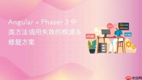 Angular + Phaser 3 中类方法调用失效的根源与修复方案