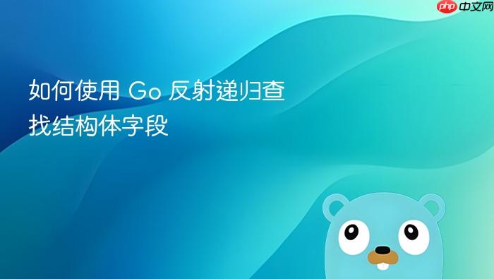 如何使用 Go 反射递归查找结构体字段

