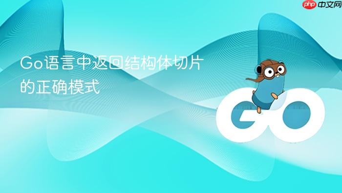 Go语言中返回结构体切片的正确模式