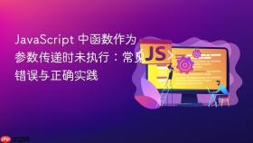 JavaScript 中函数作为参数传递时未执行：常见错误与正确实践
