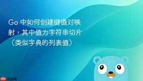 Go 中如何创建键值对映射,其中值为字符串切片(类似字典的列表值)