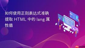 如何使用正则表达式准确提取 HTML 中的 lang 属性值
