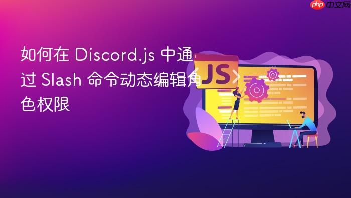 如何在 Discord.js 中通过 Slash 命令动态编辑角色权限