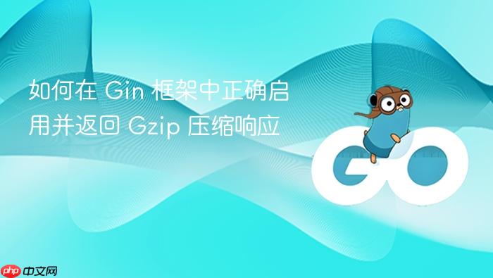 如何在 Gin 框架中正确启用并返回 Gzip 压缩响应