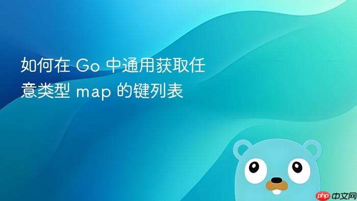 如何在 Go 中通用获取任意类型 map 的键列表