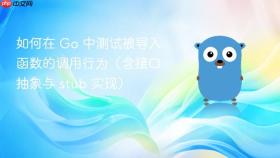 如何在 Go 中测试被导入函数的调用行为(含接口抽象与 stub 实现)