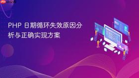 PHP 日期循环失效原因分析与正确实现方案
