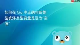 如何在 Go 中正确判断整型或浮点型变量是否为“空值”