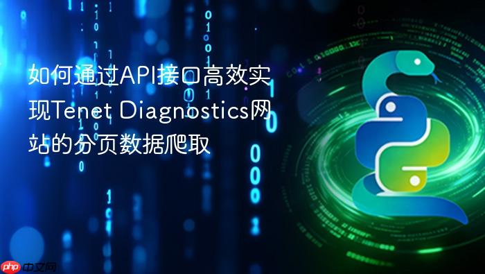 如何通过API接口高效实现Tenet Diagnostics网站的分页数据爬取