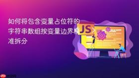 如何将包含变量占位符的字符串数组按变量边界精准拆分
