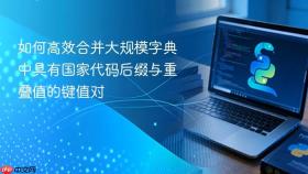 如何高效合并大规模字典中具有国家代码后缀与重叠值的键值对