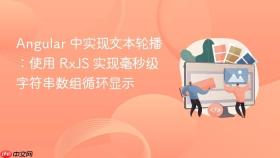 Angular 中实现文本轮播:使用 RxJS 实现毫秒级字符串数组循环显示