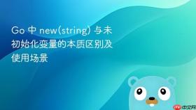 Go 中 new(string) 与未初始化变量的本质区别及使用场景