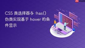 CSS 类选择器与 :has() 伪类实现基于 hover 的条件显示
