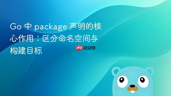 Go 中 package 声明的核心作用:区分命名空间与构建目标